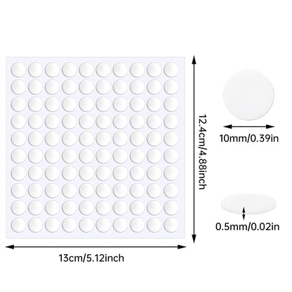 JANYUN 140 Pieces Adhesive Dots,Removable Round Putty Clear Tack No Trace Small Tape Stickers for Wall Hanging Festival Poster Office Party Decoration Picture Crafts