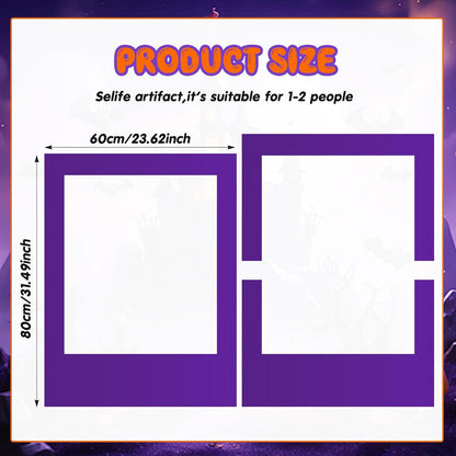 Beeveer 32 x 24 Inch Photo Booth Selfie Frame Prop Booth for Birthday Event Parties Large Blank DIY Cutout Props for Funny Decoration Christmas, Holiday Supplies