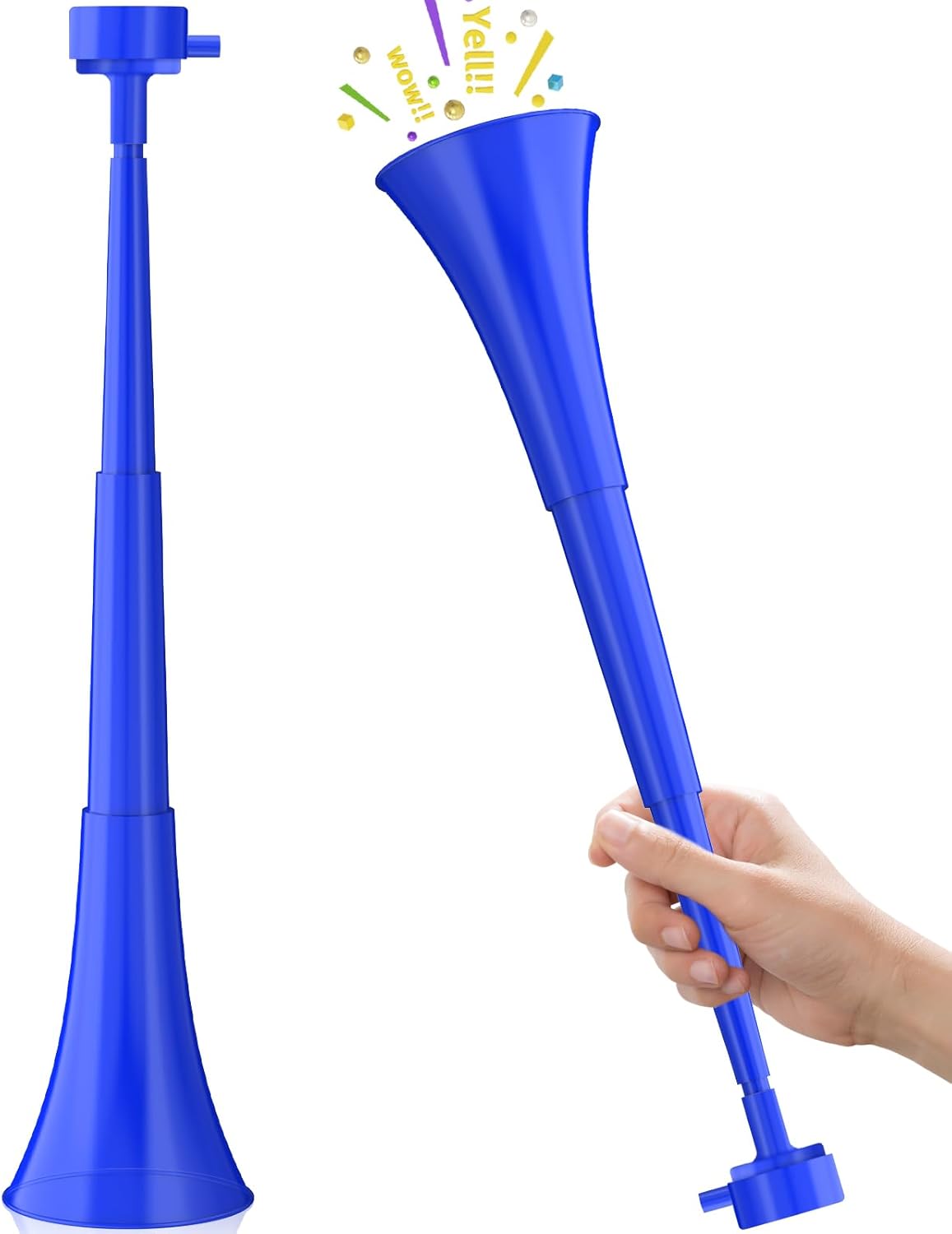 Stadium Horn for 2026 World Cup, Vuvuzela Plastic Trumpet Collapsible Cheering Blow Horns Loud Soccer Noise makers for Sporting Events Football Games Carnival Fun Birthday Party Favors - 1PCS (Blue)
