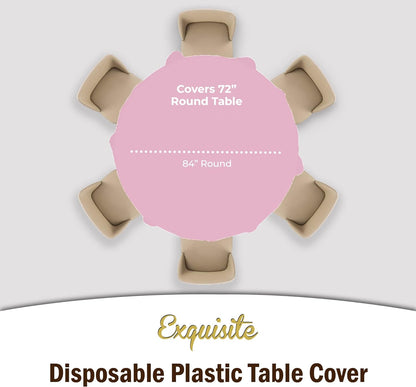 12-Pack Premium Plastic Tablecloth 54in. x 108in. Rectangle Table Cover - Dark Blue - Colors B