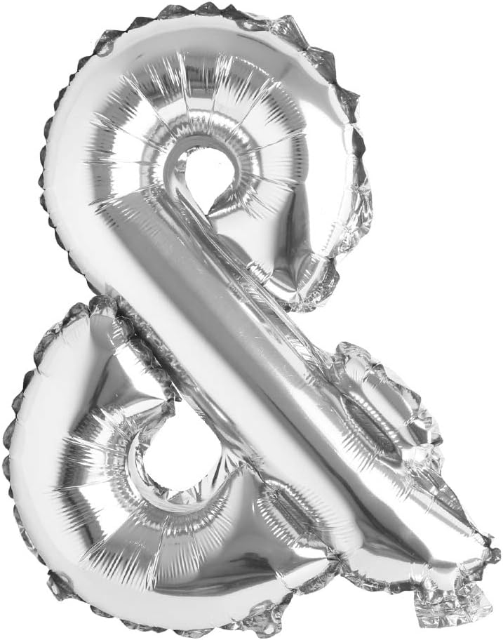 16" inch Single Silver Alphabet Letter number Balloons Aluminum Hanging Foil Film Balloon Wedding Birthday party decoration banner Air Mylar Balloons (16 inch Silver 0)