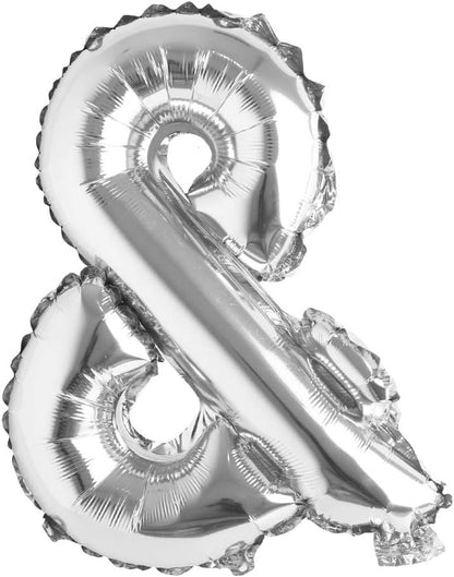 16" inch Single Silver Alphabet Letter number Balloons Aluminum Hanging Foil Film Balloon Wedding Birthday party decoration banner Air Mylar Balloons (16 inch Silver 0)