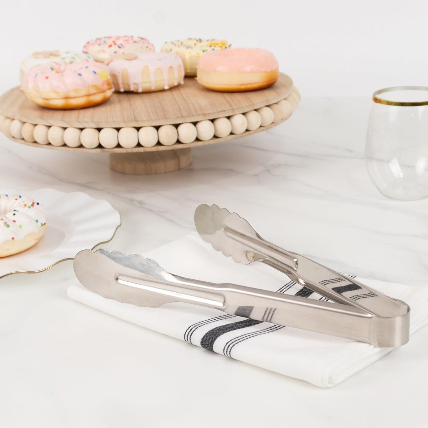 Efavormart 3-Pack 12" Clear Plastic Serving Tongs, Heavy-Duty Disposable Food Tongs for Catering, Buffets, Salads, and Party Events