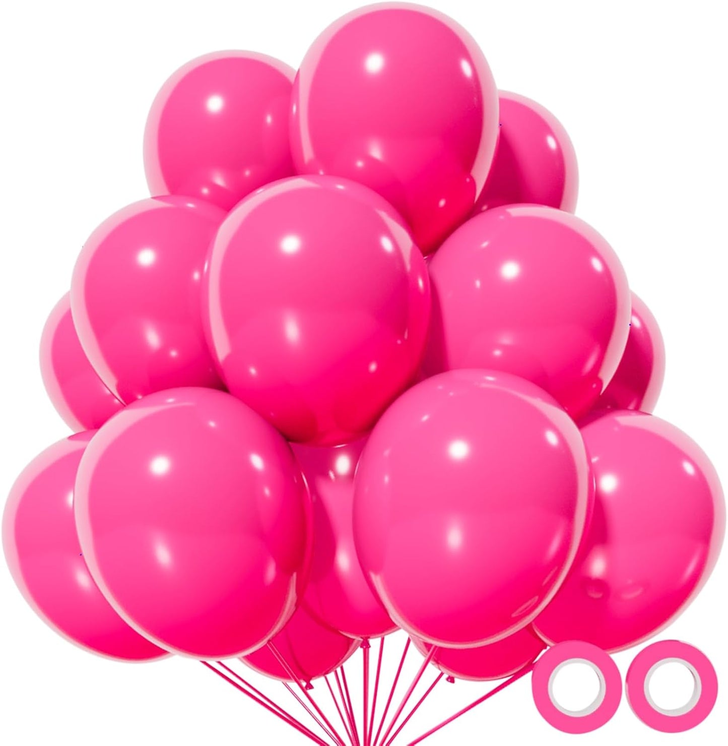 110pcs Black Balloon 12 inch, Black Latex Balloons for Birthday Party Baby Shower Wedding(with 2 Ribbons). - Colors A