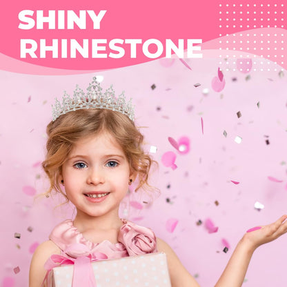 Birthday Tiara Crown with Sash for Women, Headband Hair Accessories for Wedding Party Costume