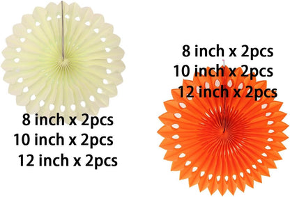 12PCS Colourful Paper Fans Party Decorations,Rainbow Hanging Ceiling Honeycomb Round Tissue Paper Fans for Mexican Engagement Fiesta Cinco De Mayo Party Decorations