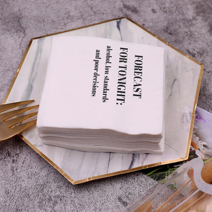 Funny Cocktail Napkins 100Pcs Funny Quotes Saying Disposable Paper Party Napkins 4.5 x 4.5 Two-ply (I Feel Sorry For People Who Don’t Know Us Napkins)