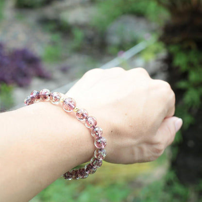 Glass Beaded Bracelet Glowing Bracelet Luminous Beads Bracelet for Women Glass Mermaid Bracelet Bangles Anti Anxeity Healing Energy
