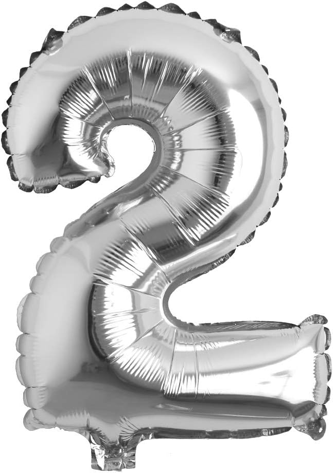 16" inch Single Silver Alphabet Letter number Balloons Aluminum Hanging Foil Film Balloon Wedding Birthday party decoration banner Air Mylar Balloons (16 inch Silver 0)