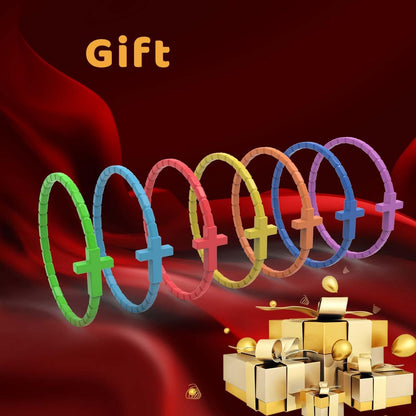 YalsFTY 7 Pcs Silicone Jesus Bracelets Cross Bracelet
