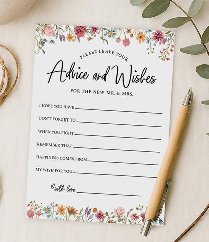 Printed Party Bridal Shower Game Set – 4 Fun Games and Activities for 30 Guests, Includes Bingo, He Said She Said, Bride & Groom Trivia, and Wedding Phrase Guessing Game, Love In Bloom Wildflower Design