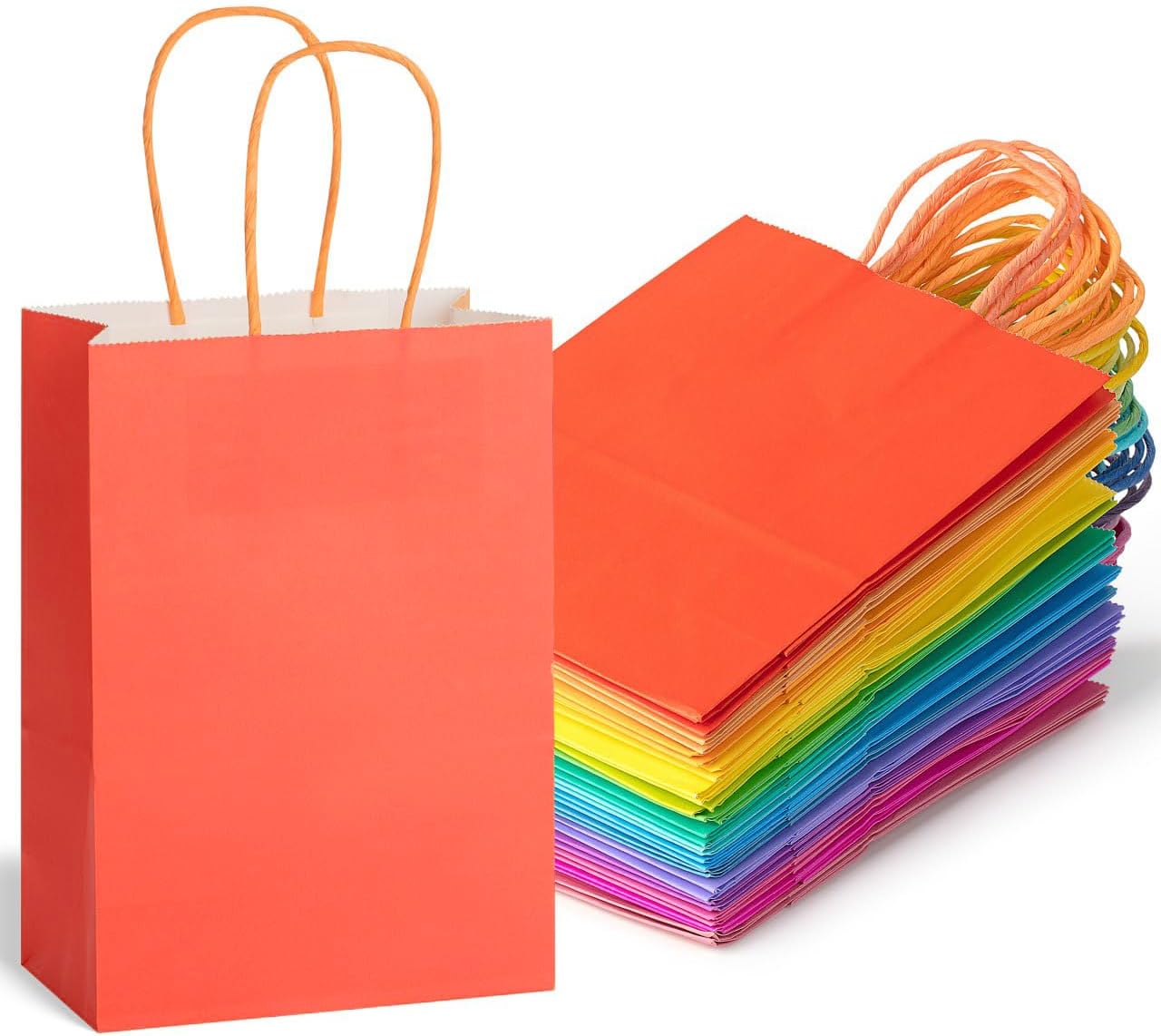 Mr. Pen- Paper Gift Bags with Handles, 32 Pack, 8.3" x 5.9" x 3.1", Pastel Paper Bags with Handles Bulk, Ideal for Gifts, Weddings, Baby Showers, Birthdays, Shopping, Retail Merchandise, Party Favor