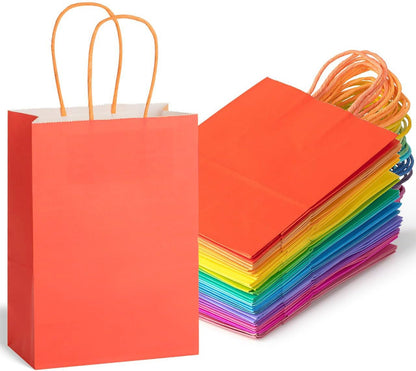 Mr. Pen- Paper Gift Bags with Handles, 32 Pack, 8.3" x 5.9" x 3.1", Pastel Paper Bags with Handles Bulk, Ideal for Gifts, Weddings, Baby Showers, Birthdays, Shopping, Retail Merchandise, Party Favor