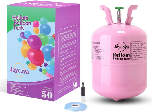 Helium Tank for Balloons at Home 13L Tank Up to 50 Latex Balloons and Ribbons Included 1 Pack