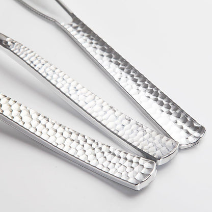 Supernal 180Pcs Silver Plastic Silverware Set, Elegant Hammered Design Heavy Duty Disposable Cutlery, Includes 60 Forks, 60 Knives, 60 Spoons,Silver Plastic Utensils for Wedding, Parties,Events