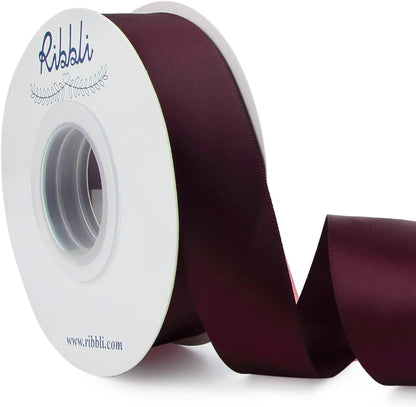 Ribbli Double Faced White Satin Ribbon,3/8” x Continuous 25 Yards,Fabric Ribbon use for Bows Bouquet,Gift Wrapping,Floral Arrangement