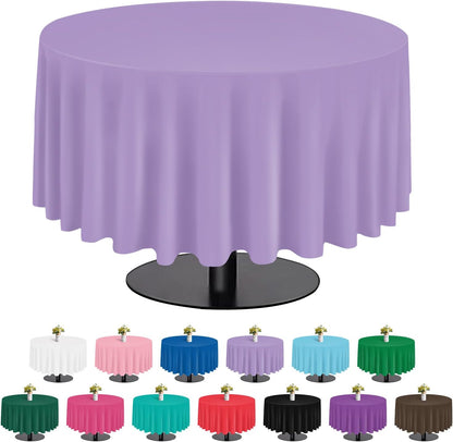 tujol Royal Blue 6 Pack Plastic Table Cloth 54" x 108", Disposable Tablecloths Rectangle Table Cover, Plastic Tablecloths for Parties