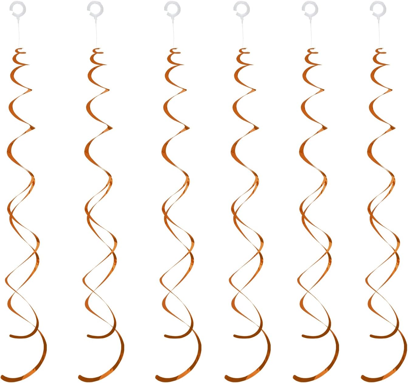 30 Pieces Iridescent White Hanging Swirls, Foil Swirl Hanging Decorations Plastic Steamers for Ceiling, Dangling Whirls Wedding Baby Shower Birthday Party Decorations