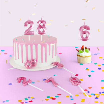 BEAN LIEVE Blue Birthday Candles - Number Cake Candles, Happy Birthday Numeric Candles Number 0 1 2 3 4 5 6 7 8 9 Used for Cake Decoration on Birthday Parties and Wedding Anniversary Celebration