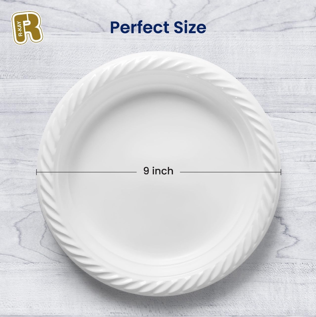 R-kay Plastic Bowls - 100 Count Microwavable Disposable Bowls - Strong Heavy Duty And Sturdy White Plastic Bowls Disposable (12 OZ, 100)
