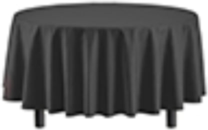 12-Pack Premium Plastic Tablecloth 54in. x 108in. Rectangle Table Cover - Dark Blue - Colors A