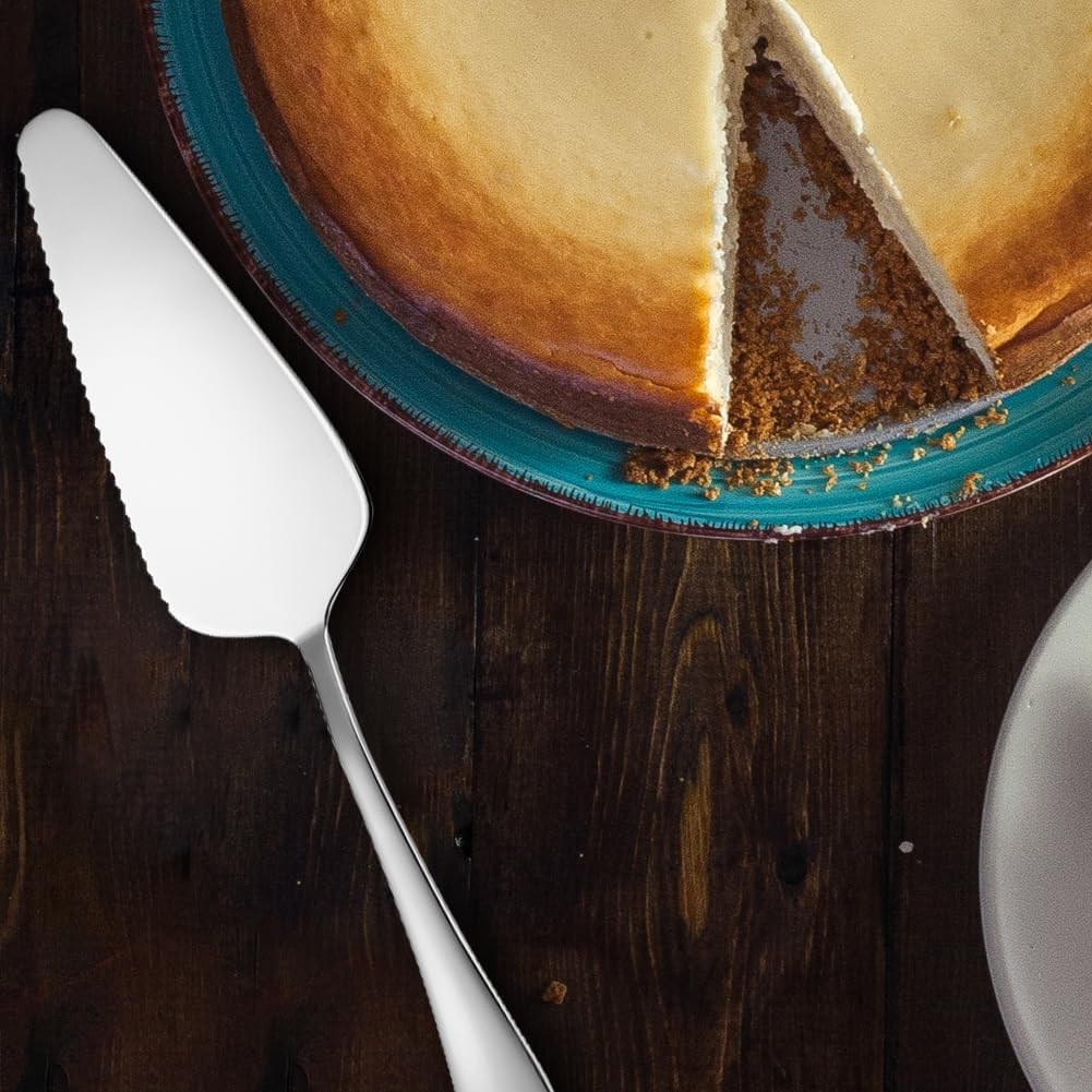 Wedding Cake Knife and Server Set Silver,Stainless Steel Cake Cutting Set,2Pcs Include Cake Cutter And Cake Server for Wedding, Birthday, Parties and anniversary, Dishwasher Safe