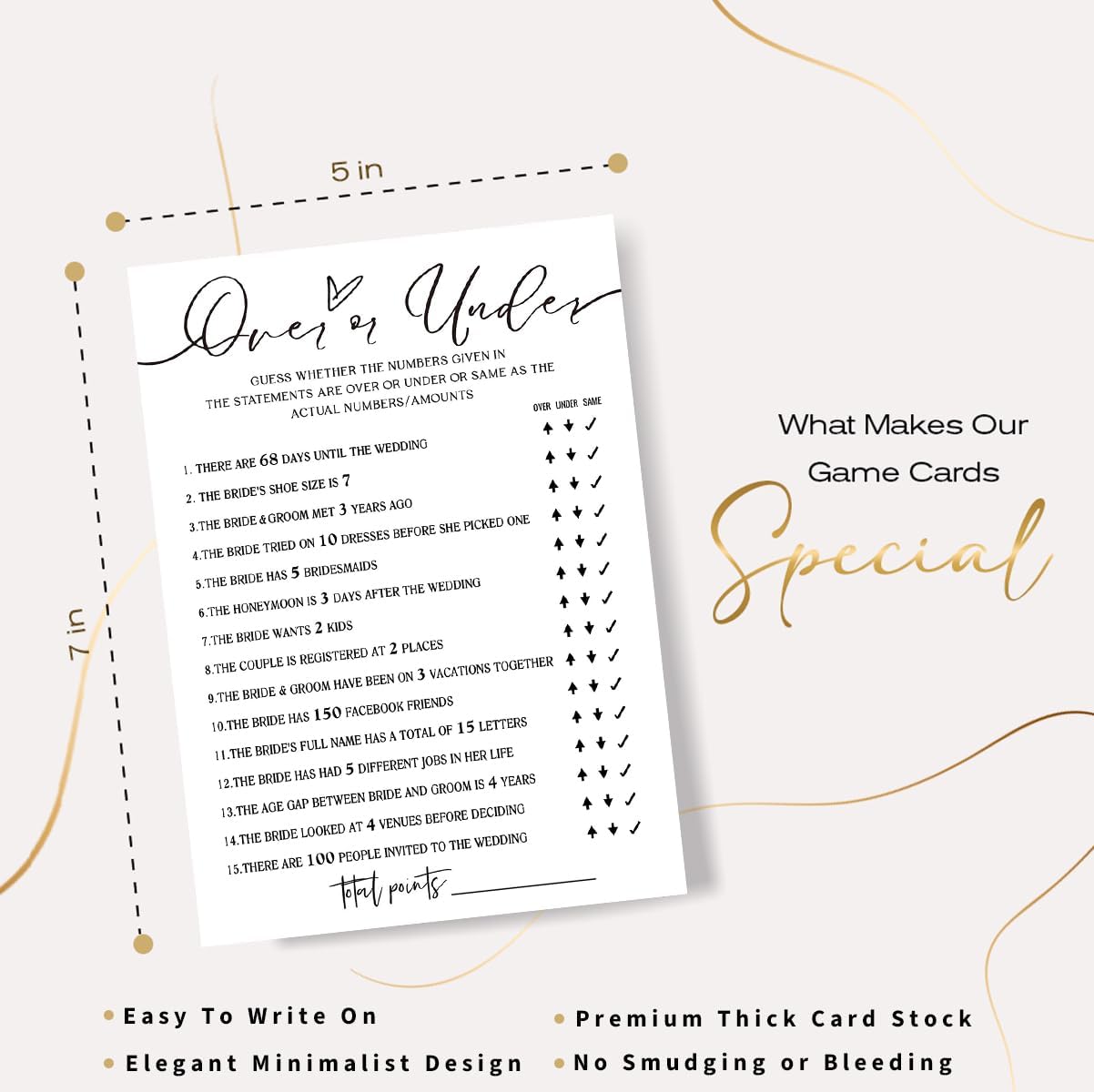 Bridal Shower Bingo, What Will The Bride to Be Receive, 25Pcs Bridal Bingo Game Cards, Engagement Party Games for Guests, Minimalist White Wedding Party Supplies - A18