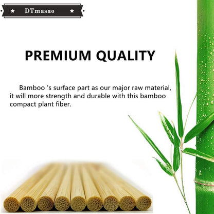 DTmasao 200PCS 12 inch Bamboo Skewers for Wooden Sticks， BBQ，Appetiser，Fruit，Cocktail，Kabob，Chocolate Fountain，Grilling，Kitchen，Crafting and Party. Φ=3mm, More Size Choices 6"/8"/10"/12"/36"
