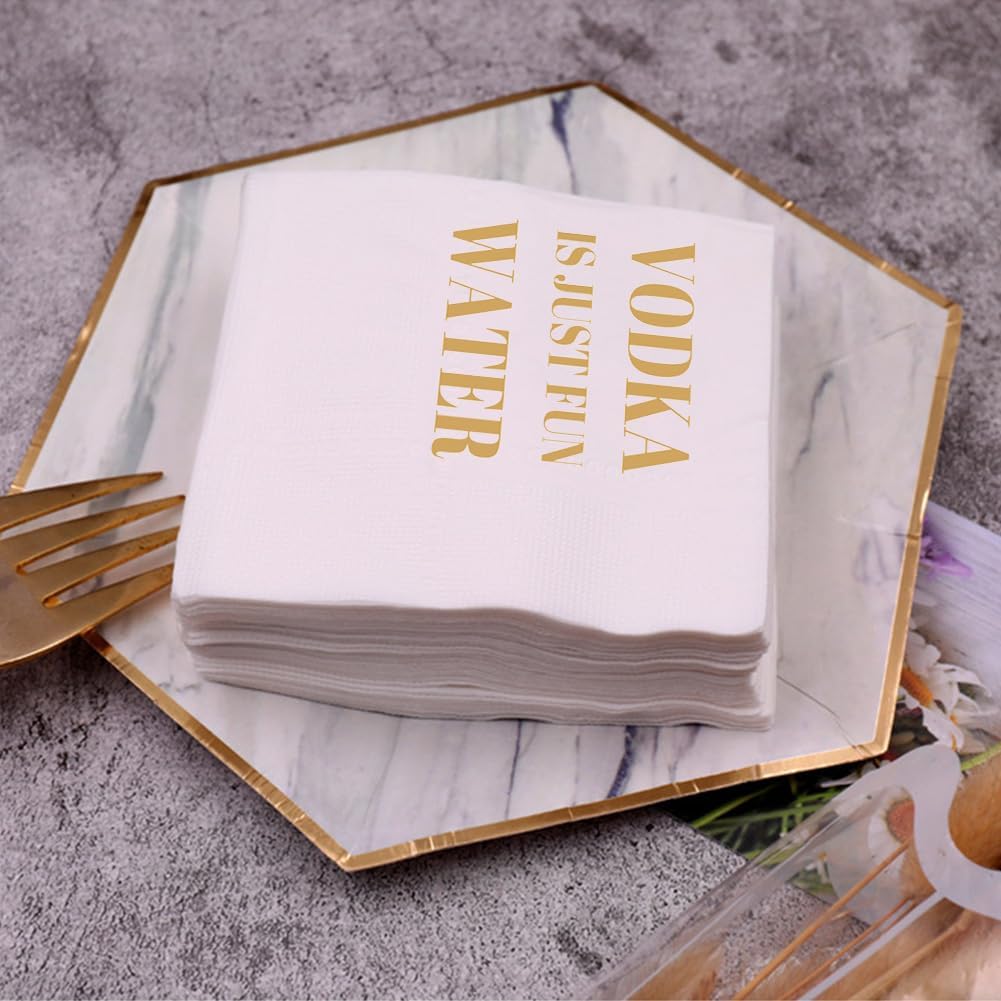 Funny Cocktail Napkins 100Pcs Funny Quotes Saying Disposable Paper Party Napkins 4.5 x 4.5 Two-ply (I Feel Sorry For People Who Don’t Know Us Napkins)