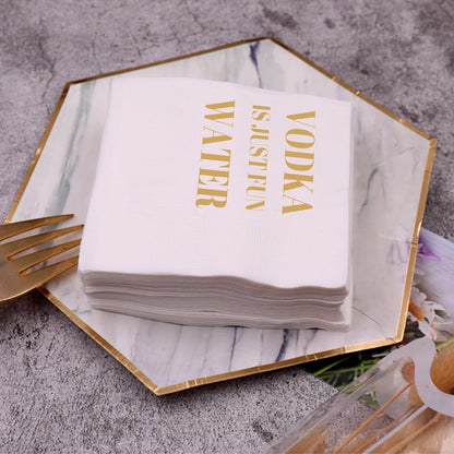 Funny Cocktail Napkins 100Pcs Funny Quotes Saying Disposable Paper Party Napkins 4.5 x 4.5 Two-ply (I Feel Sorry For People Who Don’t Know Us Napkins)