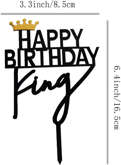 DIY Happy birthday Cake Topper Black Acrylic