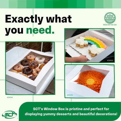 Southern Champion Tray 1029 Premium Clay Coated Kraft Paperboard White Non-Window Sheet Cake and Utility Box, 19" Length x 14" Width x 4" Height, 1/2 Sheet (Case of 50)