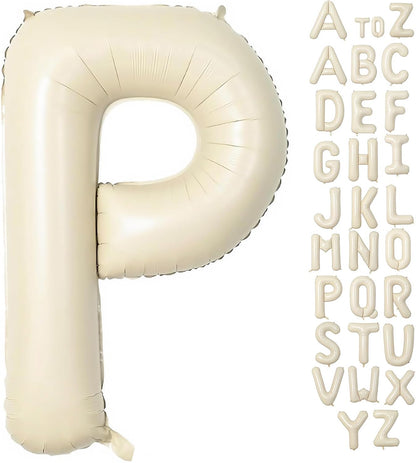 Cream Letter A Balloons,40 Inch Balloons Letter A Mylar Helium Large A Balloon for Birthday Party Anniversary Decorations