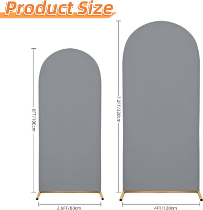 3-Piece Arch Cover Bundle – 7.2FT, 6.6FT & 6FT Stretch Spandex Backdrop Set – Wedding, Birthday & Photo Booth Arch Covers for Every Event