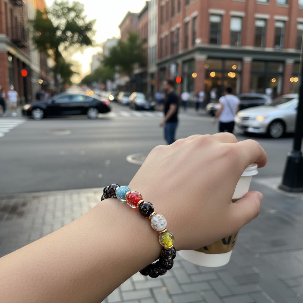 Handmade Glow-in-the-Dark Beaded Bracelet, Luminous Wrist Accessory, Fashion Bracelet for Women, Ideal Gift for Night Events, Parties & Birthdays
