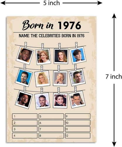 QUPT 40th Birthday Party Games, Movies in 1986 Games, Birthday Party Supplies for Adults, Fun 1986s Party Game，Pack of 30 Cards