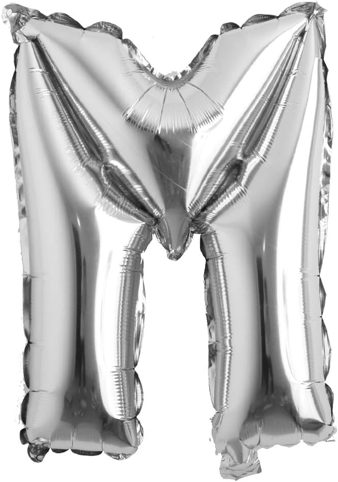 16" inch Single Silver Alphabet Letter number Balloons Aluminum Hanging Foil Film Balloon Wedding Birthday party decoration banner Air Mylar Balloons (16 inch Silver 0)