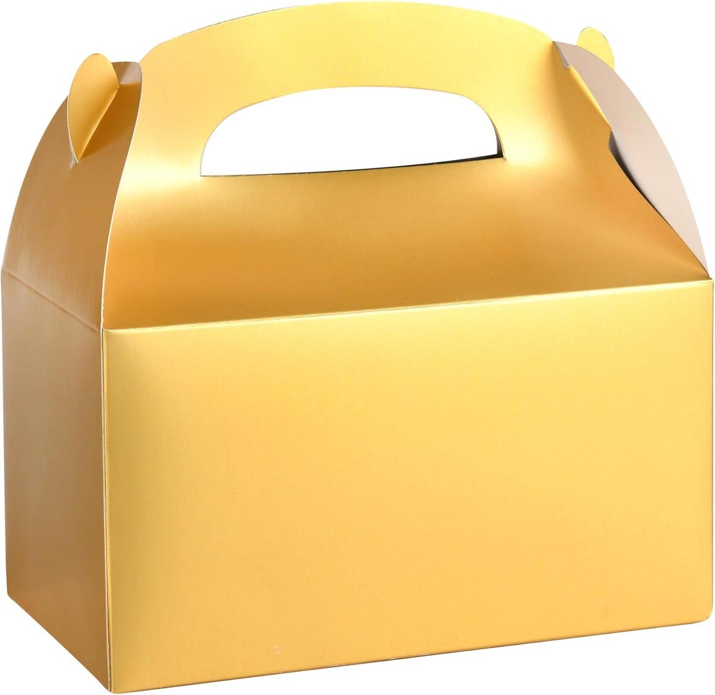 DjinnGlory 36 Pack White Party Favor Treat Boxes with Handle, DIY Paper Boxes for Baby Shower, Birthday, All Occasion, Small Gable Boxes for Small Business 6.18 x 3.58 x 3.38 Inches