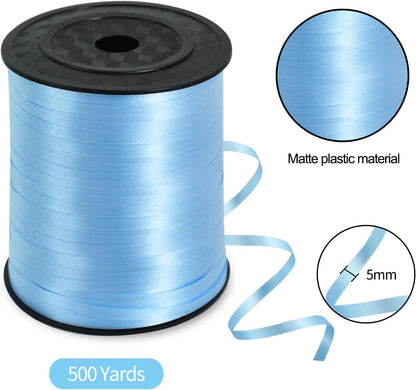 TONIFUL 500 Yards Curling Ribbon-Balloon Ribbon-Balloon String for Art&Craft Decor,Gift Wrapping,Ribbons and Bows for Christmas New Year Birthday Gifts (Silver)