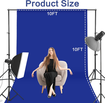 GFCC 8FTX10FT White Backdrop Background for Photography Photo Booth Backdrop for Photoshoot Background Screen Video Recording Parties Curtain