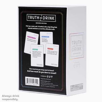 Truth or Drink Party Game by Cut I As Seen on TikTok, YouTube, and Snapchat | 410 Hilarious Questions | Ages 21+ | 2+ Players I Fun Games for Adults