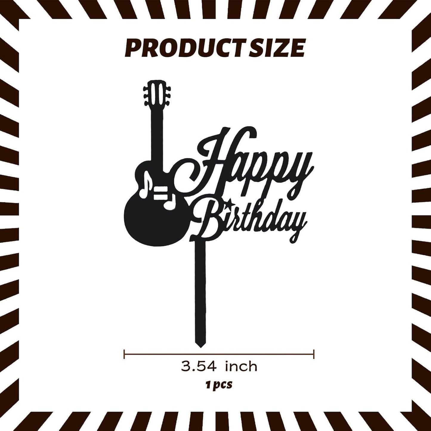 DIY Happy birthday Cake Topper Black Acrylic
