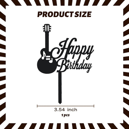 DIY Happy birthday Cake Topper Black Acrylic