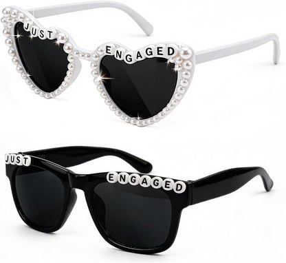 Just Engaged Sunglasses, Engagement Party Favors, Just Engaged Decorations, Engagement Gifts for Women, Bride and Groom Sunglasses for Wedding Accessories, Wedding Essentials