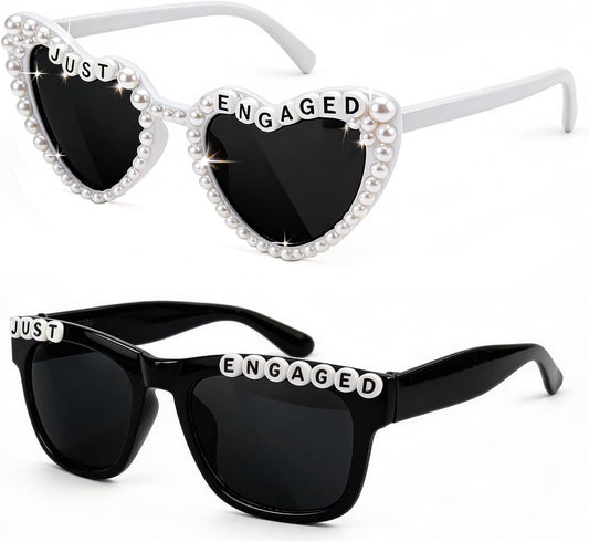 Just Engaged Sunglasses, Engagement Party Favors, Just Engaged Decorations, Engagement Gifts for Women, Bride and Groom Sunglasses for Wedding Accessories, Wedding Essentials