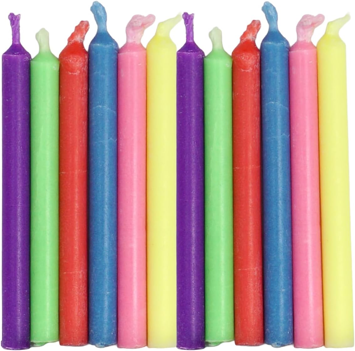 72-Count Birthday Candles Multicolored Spiral, Birthday Candles for Cake, Cupcake Candles, Party Celebration