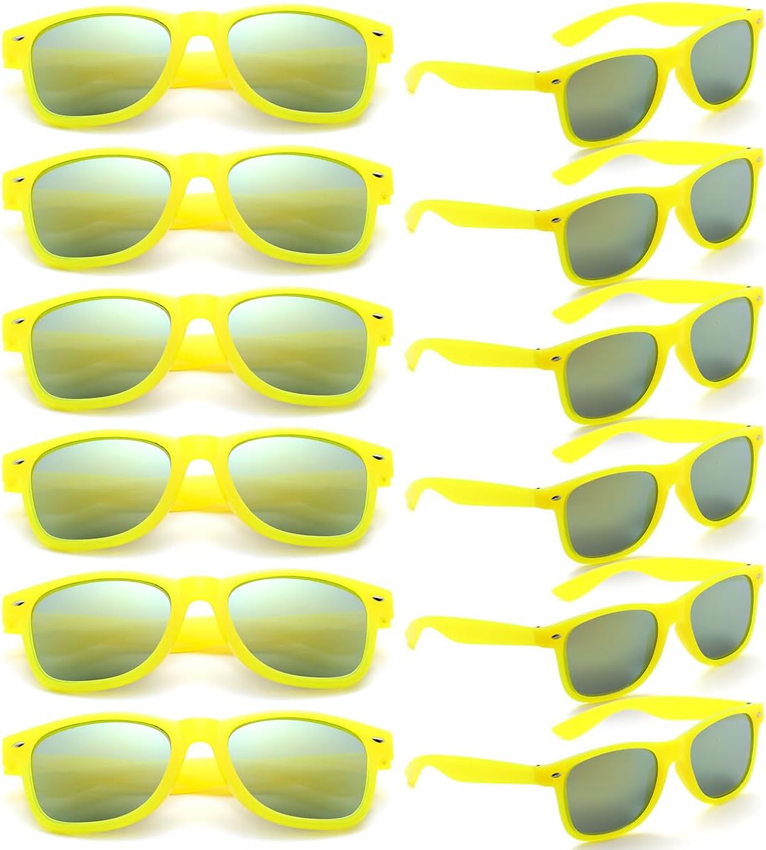 Party Sunglasses Bulk - Adult Retro Plastic Pack of 12 Vintage Sunglasses for Men Women - Party Favors