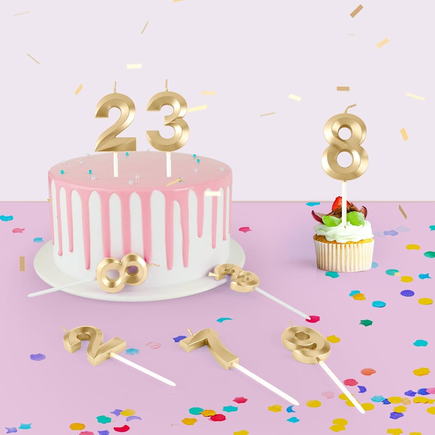 BEAN LIEVE Blue Birthday Candles - Number Cake Candles, Happy Birthday Numeric Candles Number 0 1 2 3 4 5 6 7 8 9 Used for Cake Decoration on Birthday Parties and Wedding Anniversary Celebration