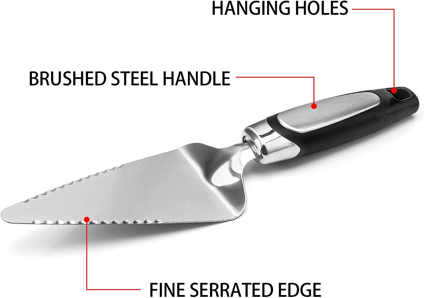 2PCS Flatware Pie Server Stainless Steel Cake Cutter, Pizza/Tart/Dessert Slicer.