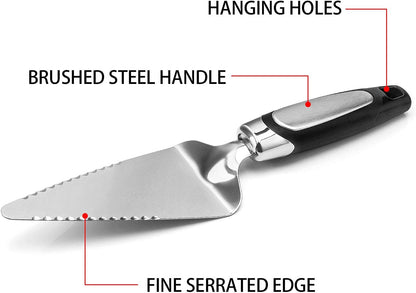2PCS Flatware Pie Server Stainless Steel Cake Cutter, Pizza/Tart/Dessert Slicer.